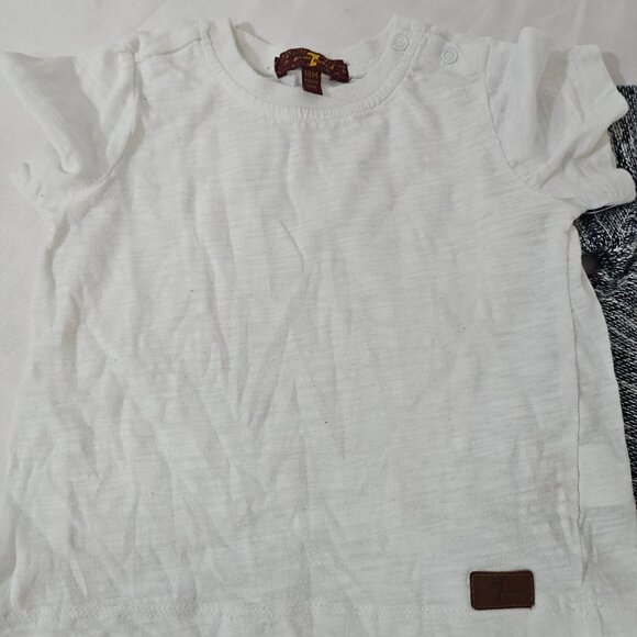Set Of 3 Assorted Baby Shirts By 7 For All Mankind  Sizes 12M & 18M Mixed - Picture 4 of 11